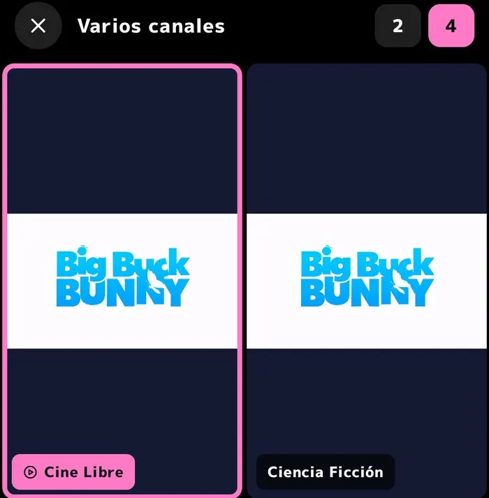 Cuatro canales a la vez