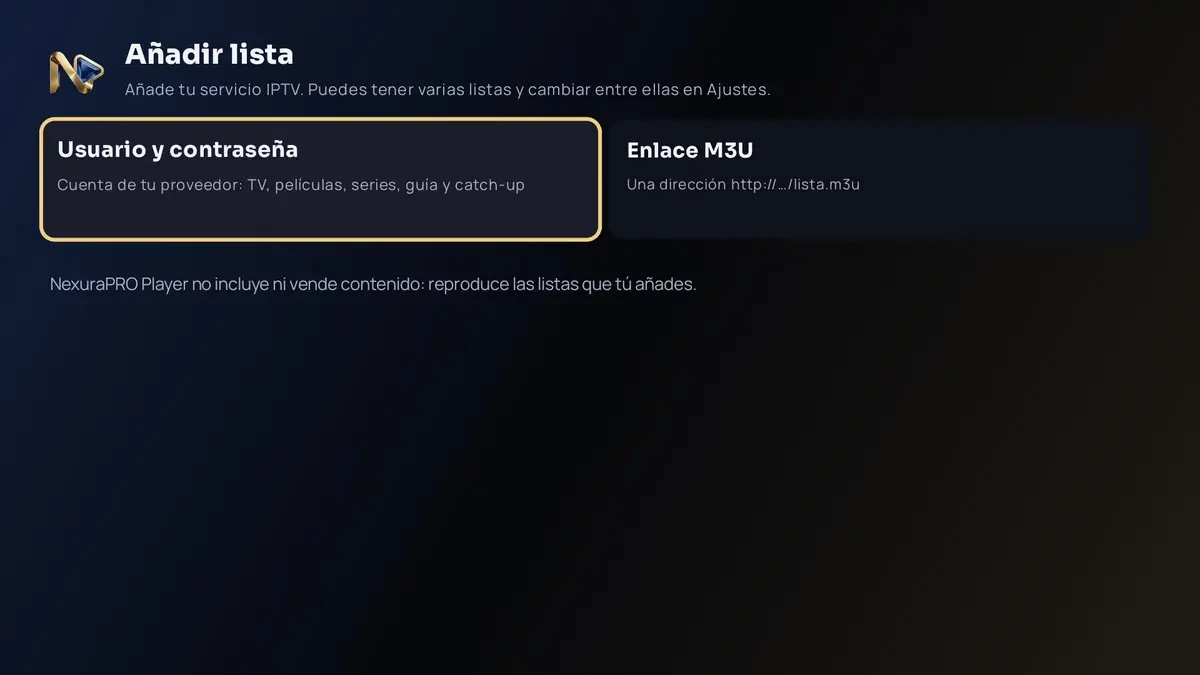 Añadir una lista